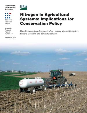 Nitrogen in Agricultural Systems: Implications for Conservation Policy