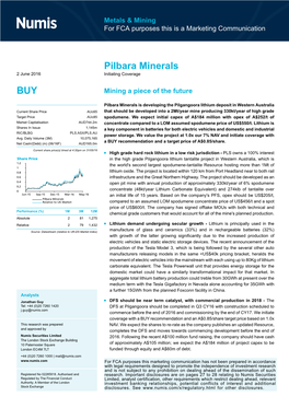 BUY Pilbara Minerals