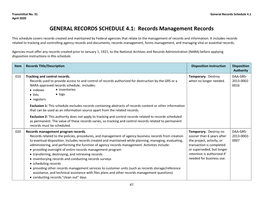 GRS 4.1: Records Management Records