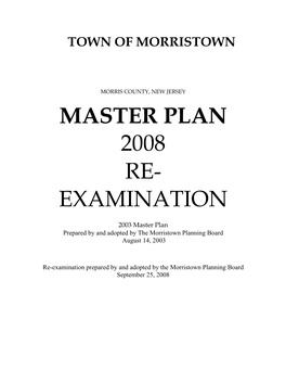 Master Plan 2008 Re- Examination