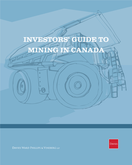 Investors' Guide to Mining in Canada