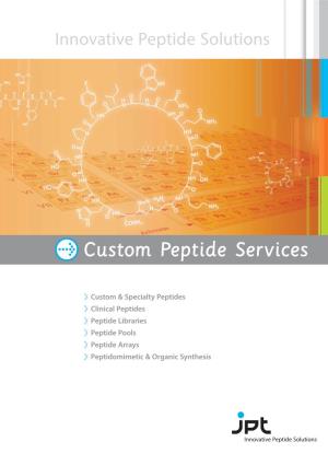 Custom Peptide Services