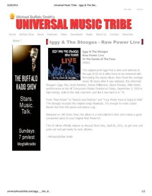 Universal Music Tribe - Iggy & the Sto… Site Map Contact