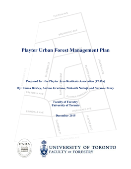 Playter Urban Forest Management Plan