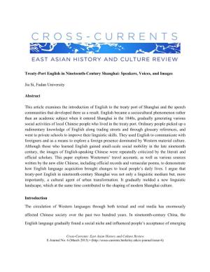 Treaty-Port English in Nineteenth-Century Shanghai: Speakers, Voices, and Images
