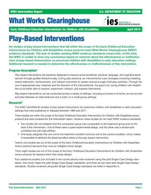 Play-Based Interventions