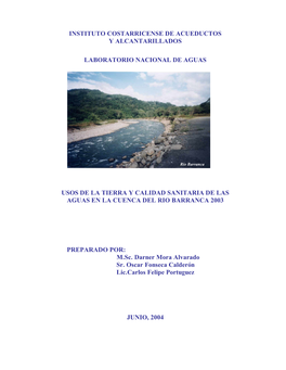 Usos De La Tierra Y Calidad Sanitaria De Las Aguas En La Cuenca Del Río