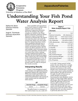 Understanding Your Fish Pond Water Analsysis Report