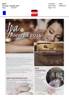 Best Destination Spa Best Body Treatment Best Luxury
