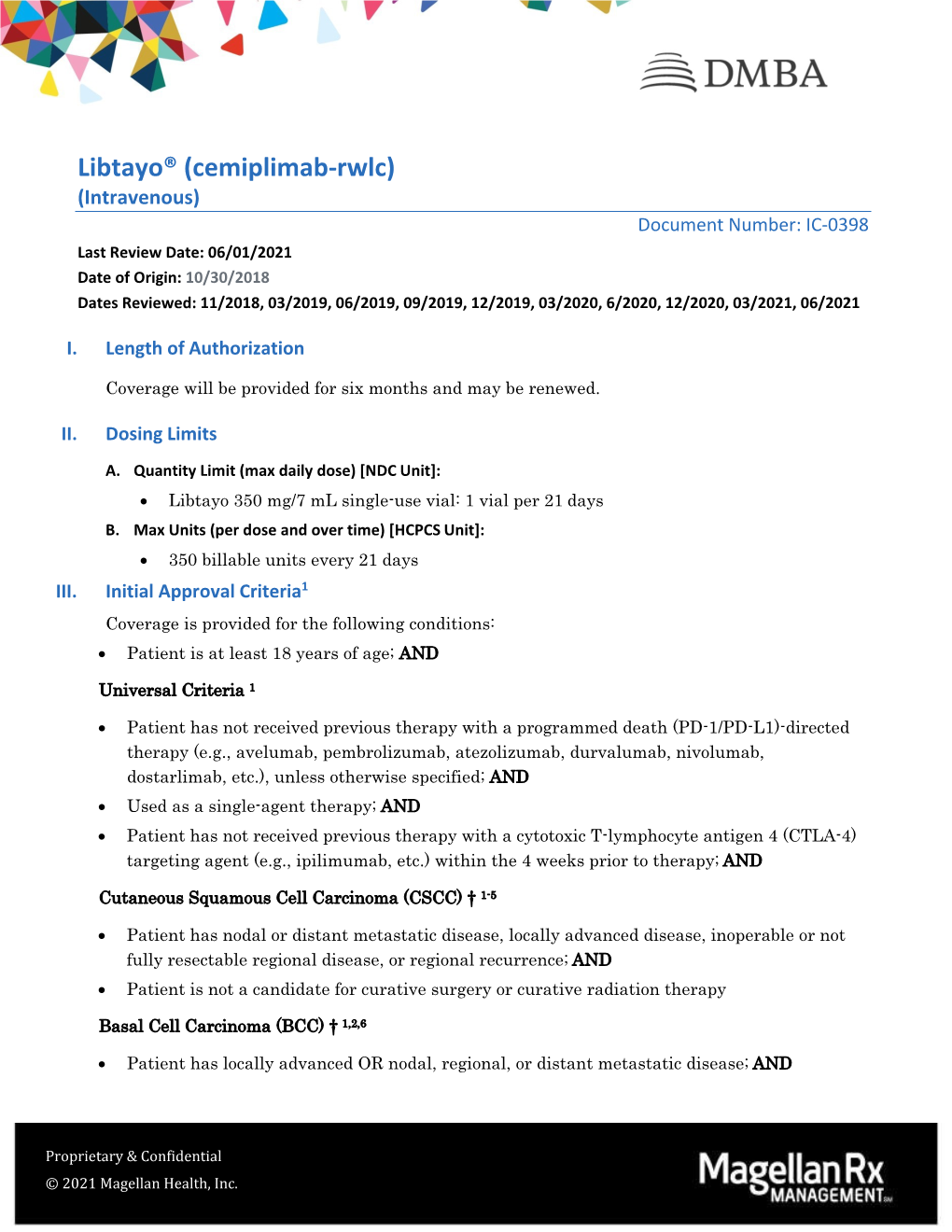 Libtayo® (Cemiplimab-Rwlc)