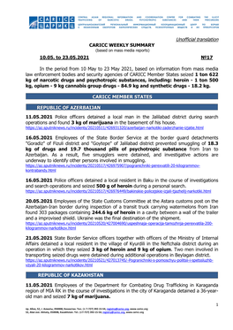 Download (A Weekly Report for the Period from 10 to 23 May 2021)
