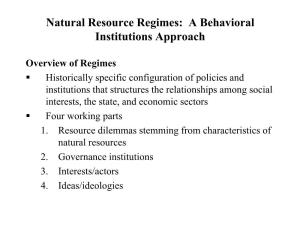 Governance Institutions and Public Lands