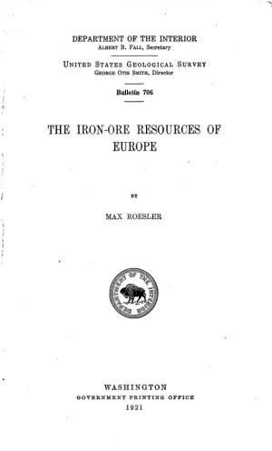 The Iron-Ore Resources of Europe