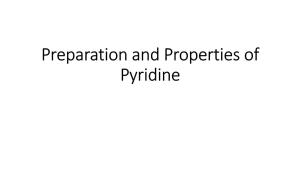 Preparation and Properties of Pyridine Pyridine