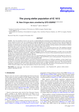 The Young Stellar Population of IC 1613 III