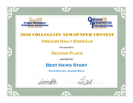 Collegiate Newspaper Contest