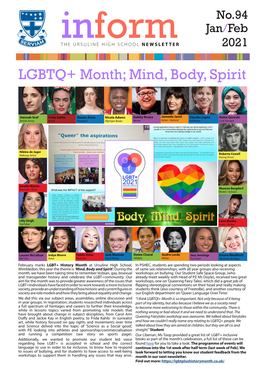 LGBTQ+ Month; Mind, Body, Spirit
