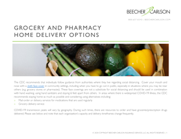 Grocery and Pharmacy Home Delivery Options