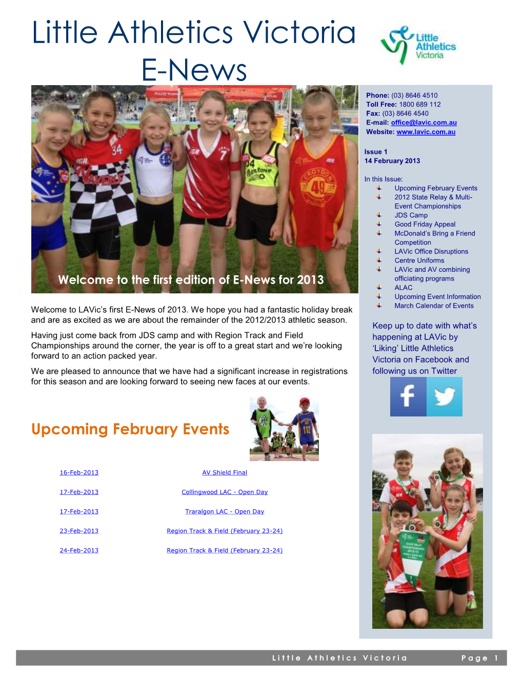 Little Athletics Victoria E-News