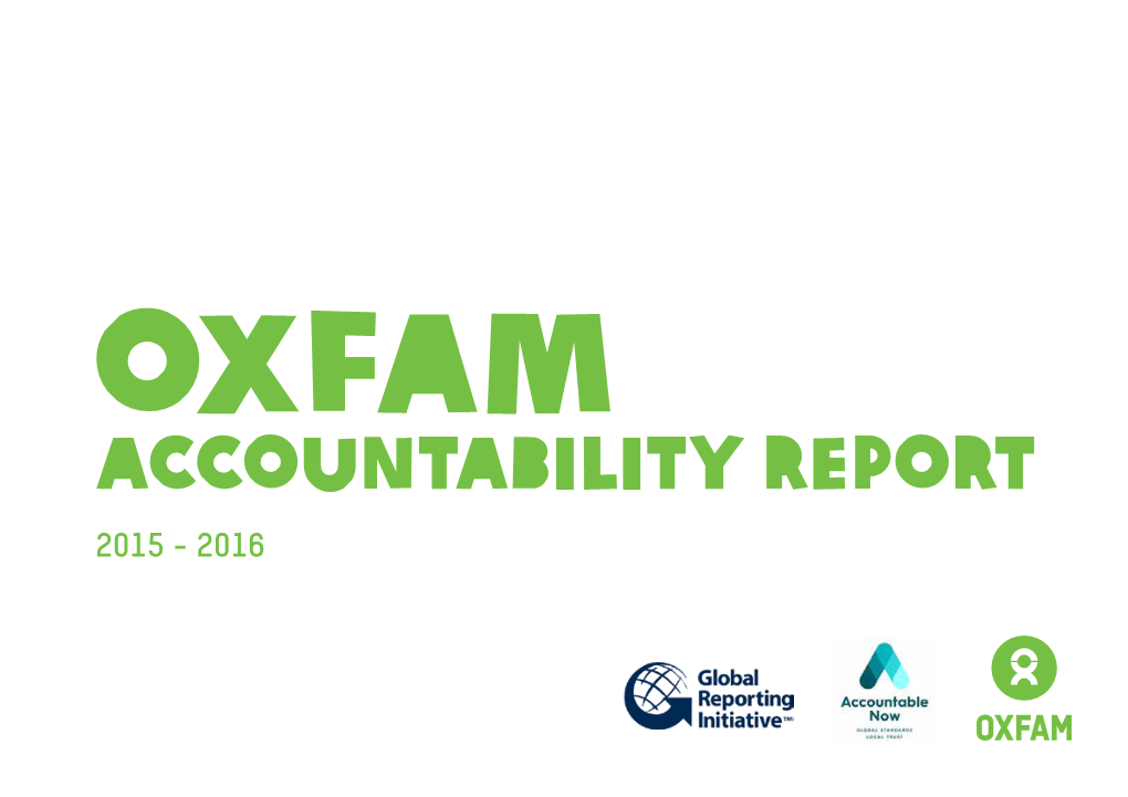 Oxfam Accountability Report 2015/16