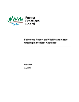 SR51 Follow-Up Report on Wildlife and Cattle Grazing in the East
