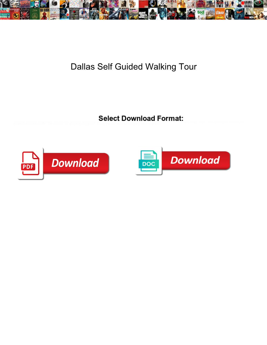 Dallas Self Guided Walking Tour