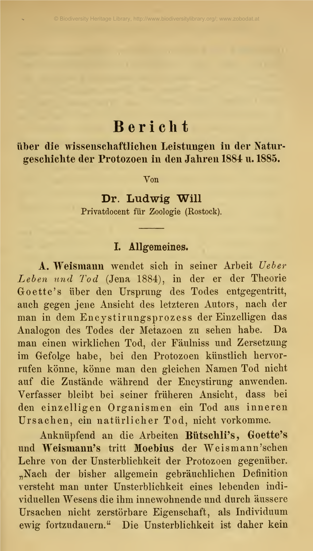 Archiv Für Naturgeschichte