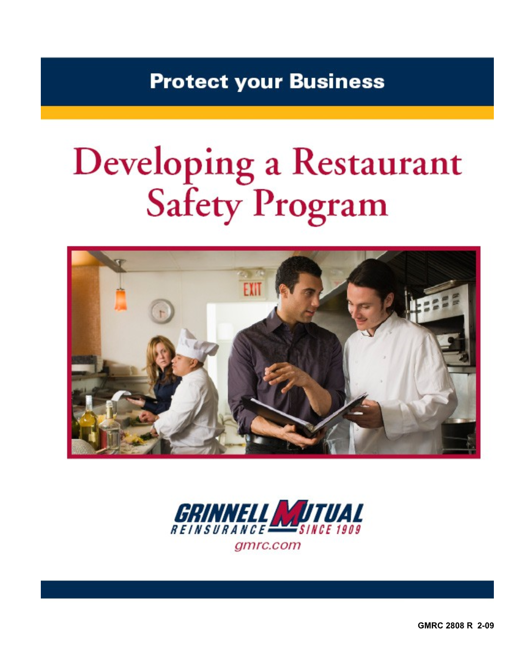 GMRC 2808 R 7/05 Developing A Restaurant Safety Program