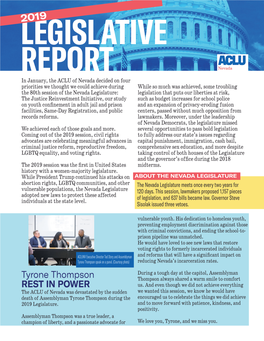 Pdf2019 Legislative Report and Scorecard