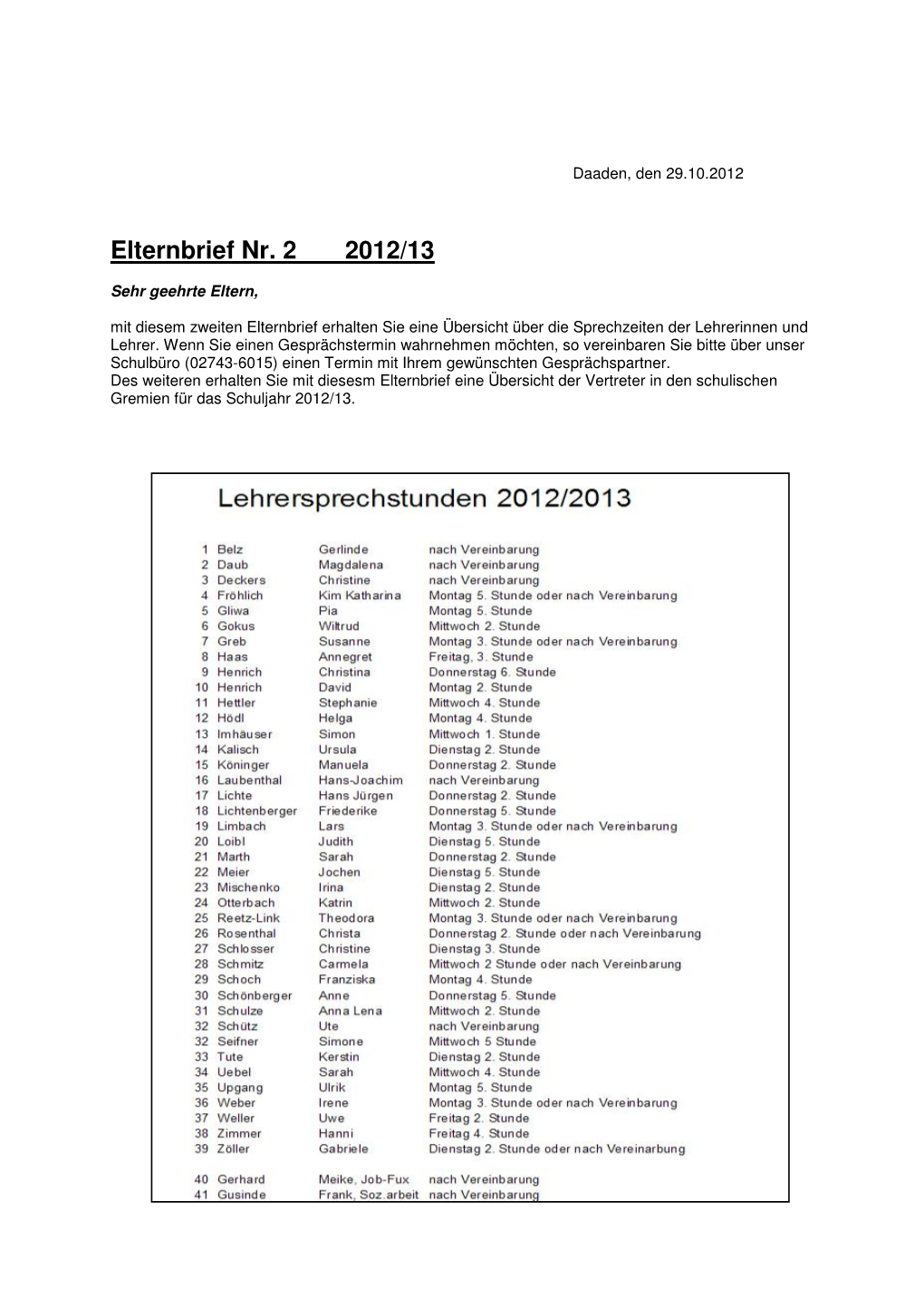 Elternbrief Nr. 2 2012/13