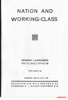 Nation and Working-Class