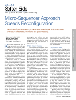 Micro-Sequencer Approach Speeds Reconfiguration