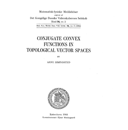 Conjugate Convex Functions in Topological Vector Spaces