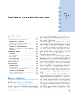 Disorders of the Contractile Structures 54