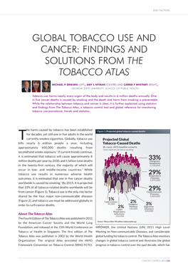 Global Tobacco Use and Cancer: Findings and Solutions from The