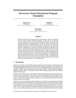 Tree-To-Tree Neural Networks for Program Translation
