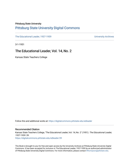The Educational Leader, Vol. 14, No. 2