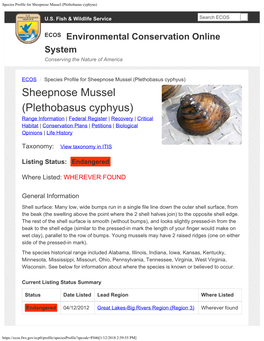 FWS 2017- TN5371--FWS 2017 Sheepnose Mussel