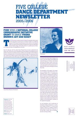 Five College Dance Department Newsletter 2005–2006