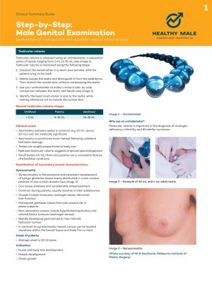Step-By-Step: Male Genital Examination Examination of Male Genitals and Secondary Sexual Characteristics
