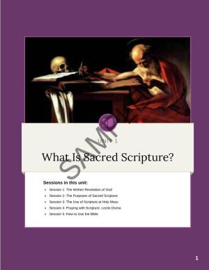 What Is Sacred Scripture?