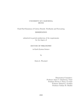 Fossil Fuel Emissions of Carbon Dioxide: Feedbacks and Forecasting