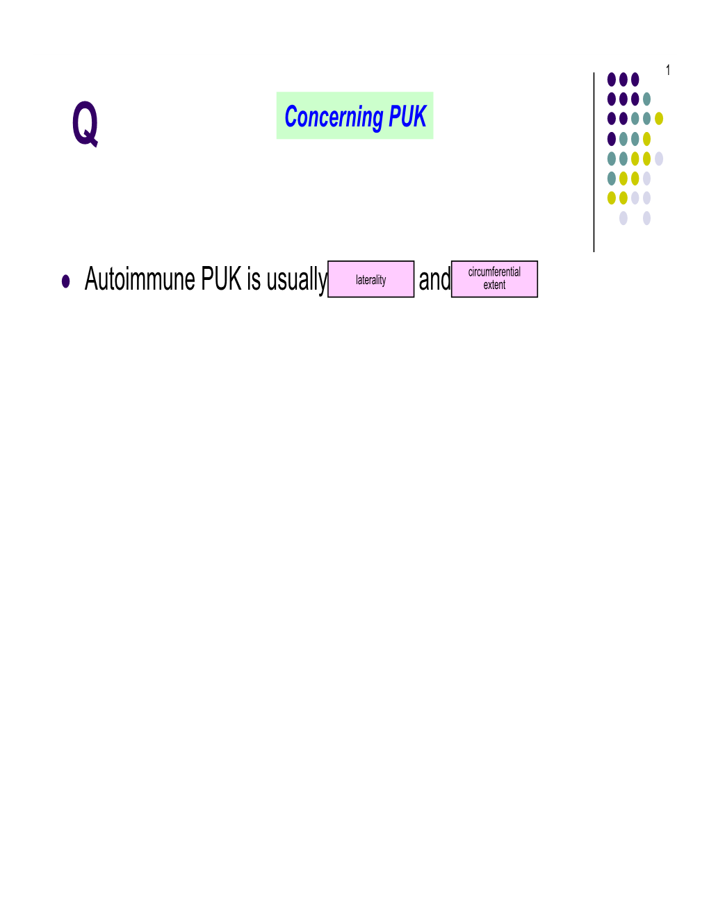 Autoimmune PUK Is Usually Unilateral and Sectoral