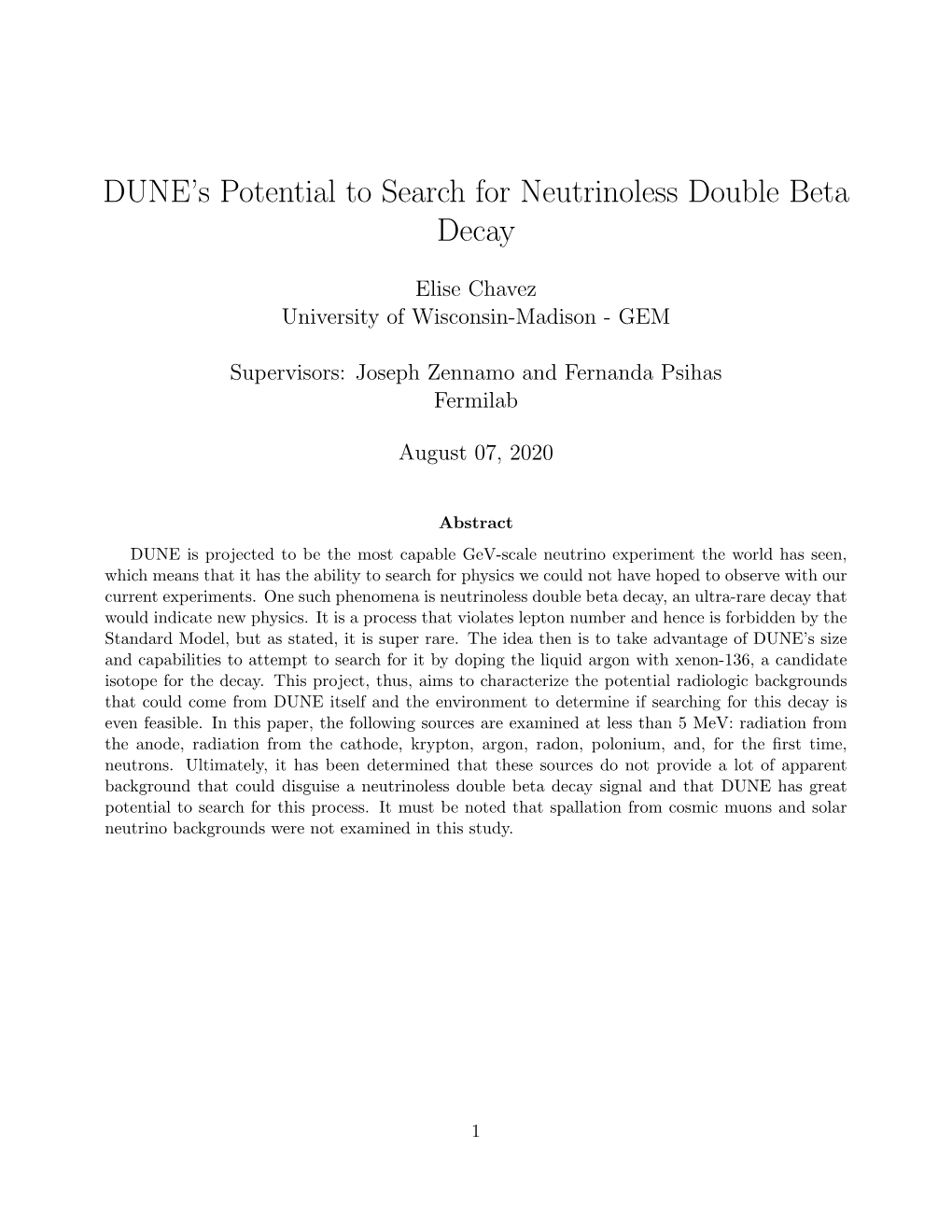 DUNE's Potential to Search for Neutrinoless Double Beta Decay