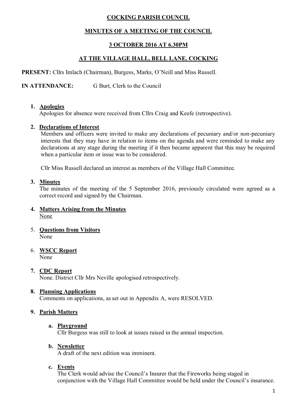 Westhampnett Parish Council