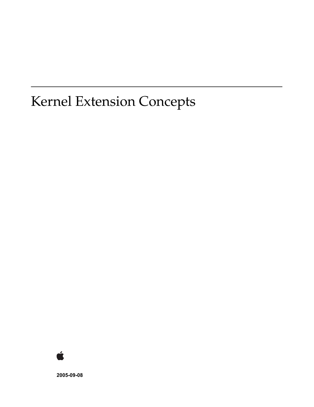 Kernel Extension Concepts