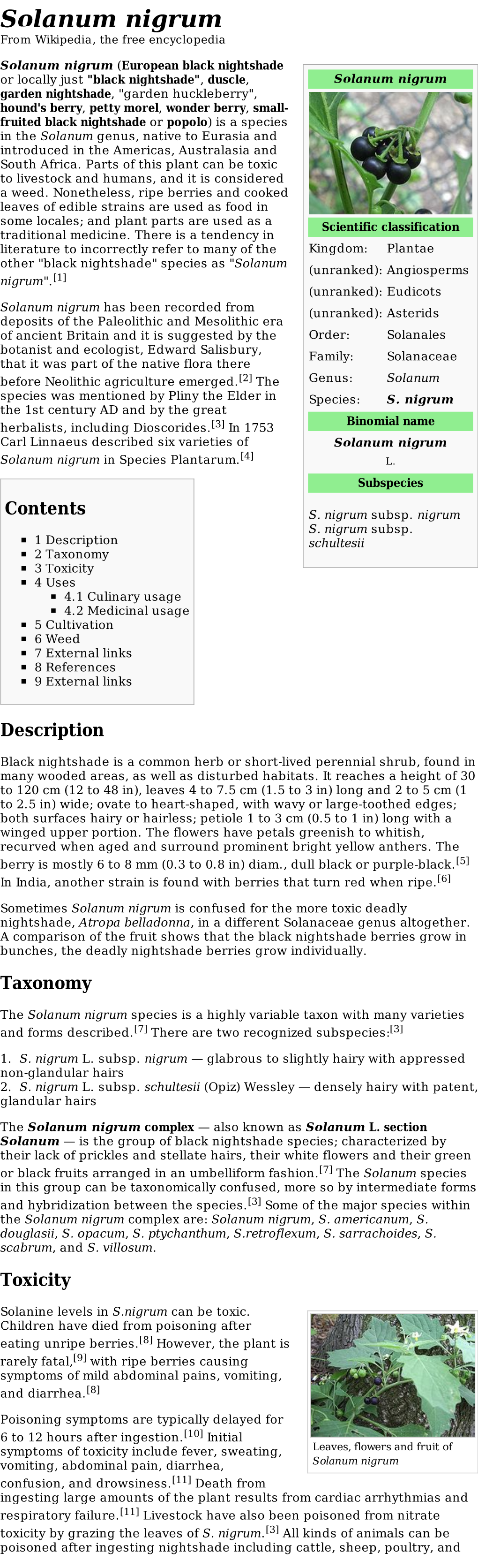 Solanum Nigrum from Wikipedia, the Free Encyclopedia