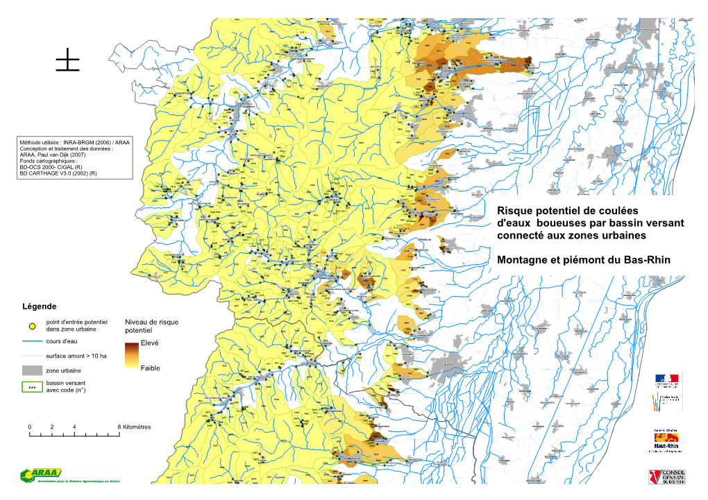 Risque Potentiel De Coulées D'eaux Boueuses Par Bassin Versant