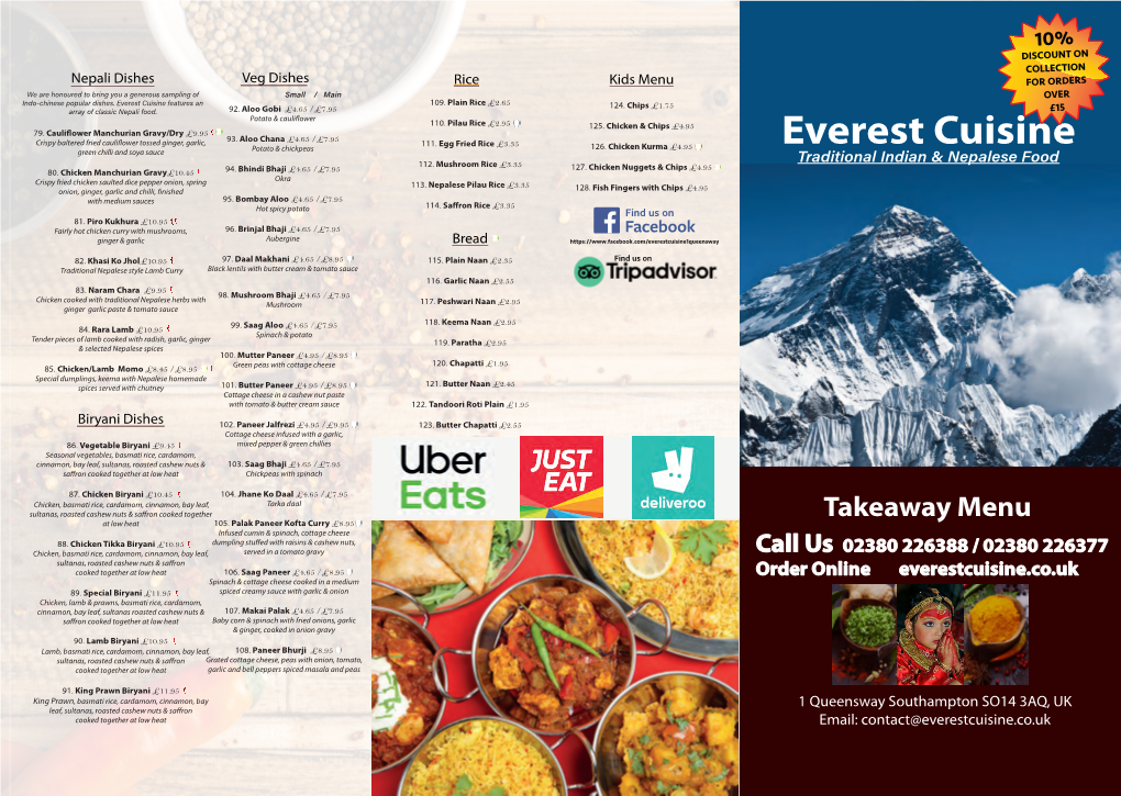 Takeaway Everest Menu Copy