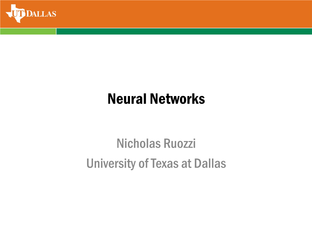 Neural Networks